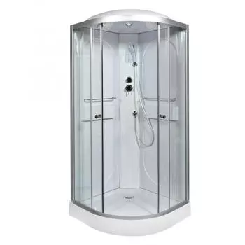 Душевая кабина Deto L 80х80 с электрикой, хром (L608EL)