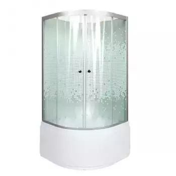 Душевая кабина Deto L 80х80 с гидромассажем, хром (L980NGM)