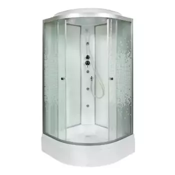 Душевая кабина Deto L 80х80 с гидромассажем, хром (L780GM)