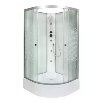 Душевая кабина Deto L 80х80 с гидромассажем, хром (L780NGM)