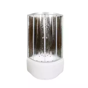 Душевая кабина Deto L 90х90 без крыши, черный (L890NBLACK)