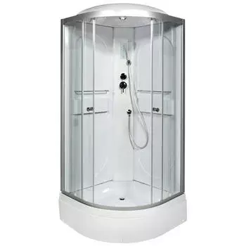 Душевая кабина Deto L 90х90 с электрикой, хром (L590EL)