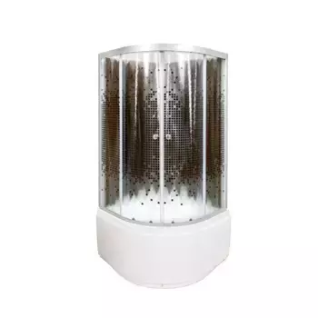 Душевая кабина Deto L 90х90 с гидромассажем, без крыши, черный (L890NGMBLACK)