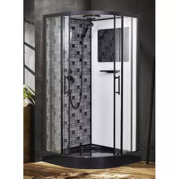Душевая кабина Esbano 80х80 черный (ESKBB80СR)