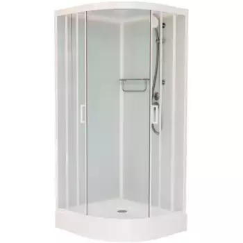 Душевая кабина Frank 100х100 белая стекло матовое