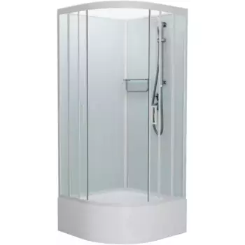 Душевая кабина Frank 100х100 белая стекло прозрачное