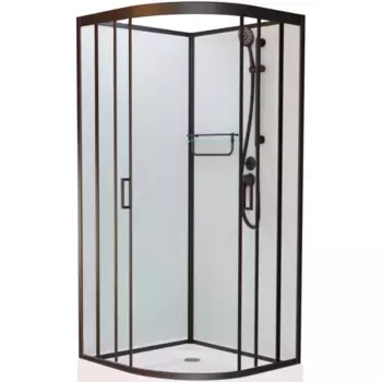 Душевая кабина Frank 100х100 черная стекло прозрачное