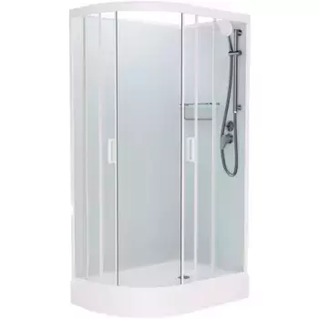 Душевая кабина Frank 100х80 правая белая стекло матовое