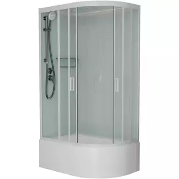 Душевая кабина Frank 120х80 левая белая стекло матовое