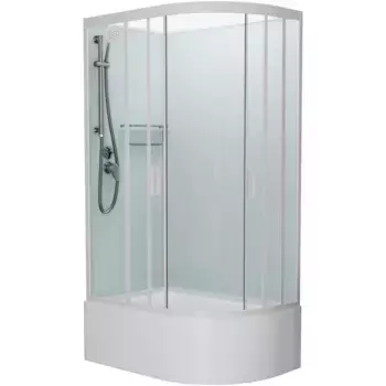 Душевая кабина Frank 120х80 левая белая стекло матовое