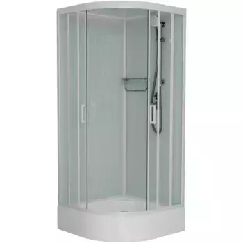Душевая кабина Frank 90х90 белая стекло прозрачное