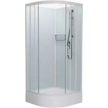Душевая кабина Frank 90х90 белая стекло прозрачное