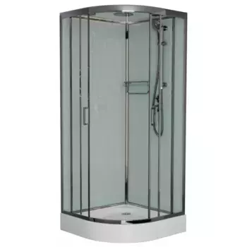 Душевая кабина Frank Brilliant 100х100 хром стекло прозрачное