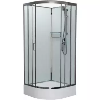 Душевая кабина Frank Brilliant 100х100 хром стекло прозрачное