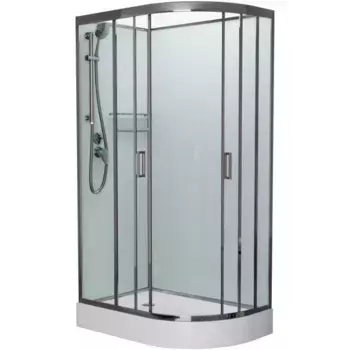 Душевая кабина Frank Brilliant 120х80 левая хром стекло прозрачное
