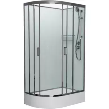 Душевая кабина Frank Brilliant 120х80 правая хром стекло прозрачное