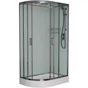Душевая кабина Frank Brilliant 120х80 правая хром стекло прозрачное