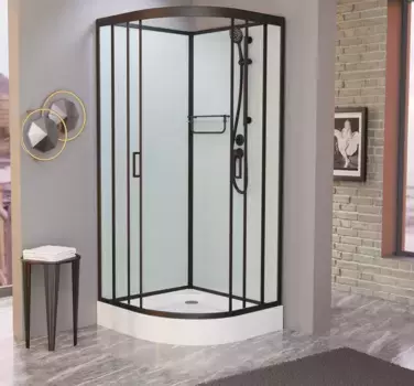 Душевая кабина Frank F410 Black низкий поддон б/к Без крыши