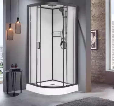 Душевая кабина Frank F410 Black низкий поддон