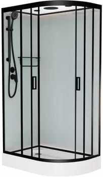 Душевая кабина Frank F411L Black левосторонняя