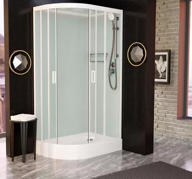 Душевая кабина Frank F412R White правосторонняя
