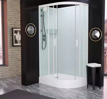 Душевая кабина Frank F418L White левосторонняя б/к Без крыши