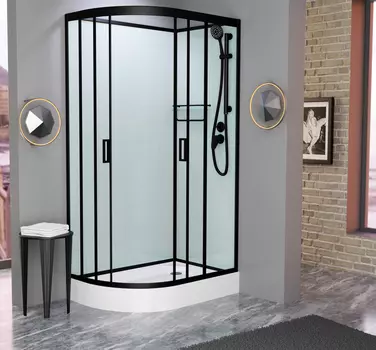 Душевая кабина Frank F418R White правосторонняя низкий поддон б/к Без крыши