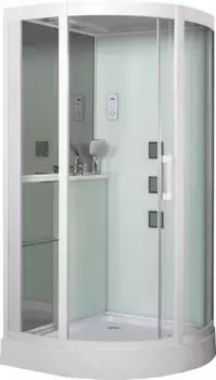 Душевая кабина Grossman 100х100 профиль белый стекло прозрачное