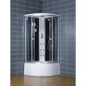 Душевая кабина Loranto 100х100 хром стекло тонированное с гидромассажем