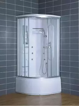 Душевая кабина Loranto 90х90 хром стекло прозрачное с гидромассажем