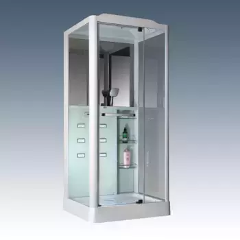 Душевая кабина Loranto Selak 100х90 белая левая стекло прозрачное с гидромассажем