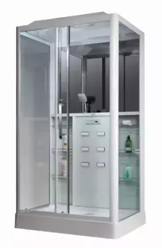 Душевая кабина Loranto Selak 150х90 хром левая стекло матовое с гидромассажем