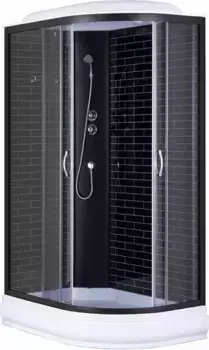 Душевая кабина Loranto Sunway 120х80 хром с кирпичным узором стекло тонированное