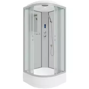 Душевая кабина Niagara 100х100 с крышей профиль хром стекло матовое