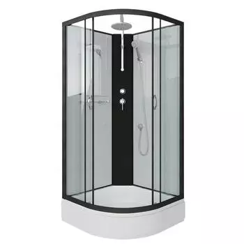 Душевая кабина Niagara Classic 100х100 черная стекло прозрачное