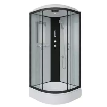 Душевая кабина Niagara Classic 100х100 черная стекло прозрачное