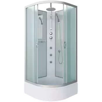 Душевая кабина Niagara Classic 100х100 хром стекло матовое с гидромассажем