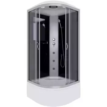 Душевая кабина Niagara Classic 100х100 хром стекло тонированное с гидромассажем