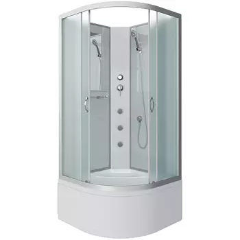 Душевая кабина Niagara Classic 100х100 хром стекло матовое с гидромассажем