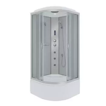 Душевая кабина Niagara Classic 100х100 хром стекло матовое с гидромассажем