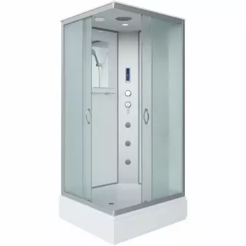 Душевая кабина Niagara Classic 100х80 хром стекло матовое с гидромассажем