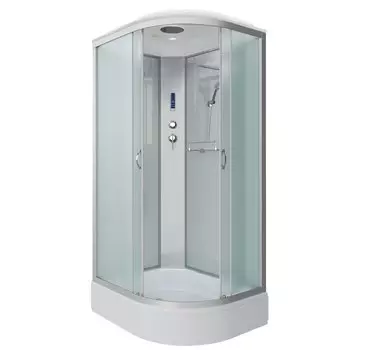 Душевая кабина Niagara Classic 100х80 L с крышей профиль хром стекло матовое