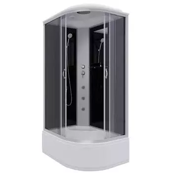 Душевая кабина Niagara Classic 120х80 хром левая стекло тонированное с гидромассажем