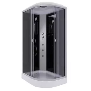 Душевая кабина Niagara Classic 120х80 хром левая стекло тонированное с гидромассажем