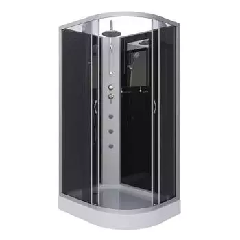 Душевая кабина Niagara Classic 120х80 хром левая стекло тонированное с гидромассажем