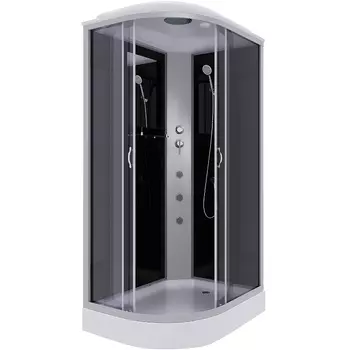 Душевая кабина Niagara Classic 120х80 хром правая стекло тонированное с гидромассажем