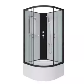 Душевая кабина Niagara Classic 80х80 черная стекло прозрачное