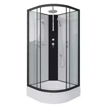 Душевая кабина Niagara Classic 80х80 черная стекло прозрачное