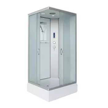 Душевая кабина Niagara Classic 90х70 с крышей профиль хром стекло матовое