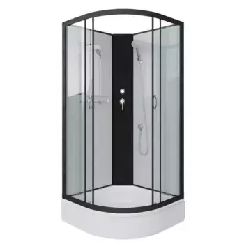 Душевая кабина Niagara Classic 90х90 черная стекло прозрачное